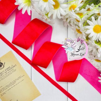روبان مخمل رنگ سرخابی