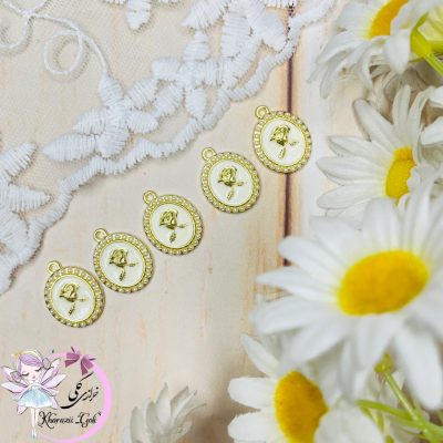 پیکسل فلزی رز سفید ( 1عدد)