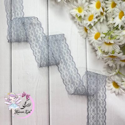 تور دورج رنگ طوسی(عرض 4سانت )