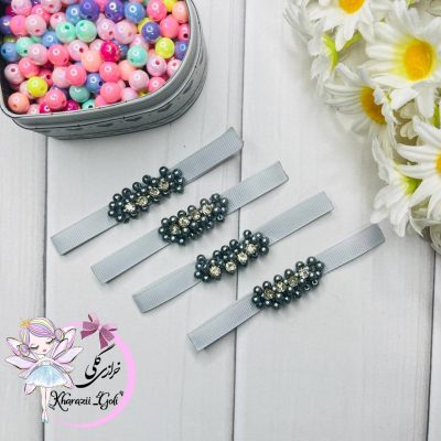 پیکسل مروارید دوزی وسط گلسر رنگ طوسی