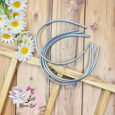 تل پلاستیکی روکش دار لب گردرنگ طوسی( 1عدد)