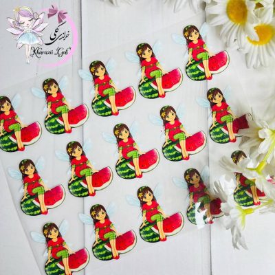 برچسب حرارتی با طرح فرشته یلدایی(10عددی)