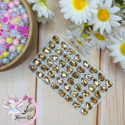 سنگ اشک 10*14 رنگ طلایی