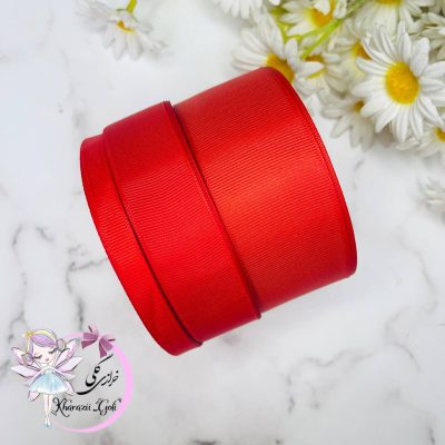 روبان گروگرن ساده رنگ قرمز