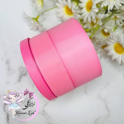 روبان گروگرن ساده رنگ صورتی عروسکی