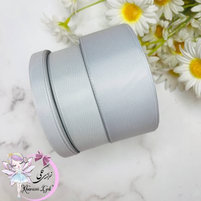 روبان گروگرن ساده رنگ طوسی یا خاکستری